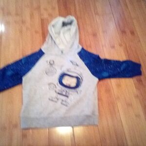 Nannette Kids Gray and Blue Fleece Hoodie